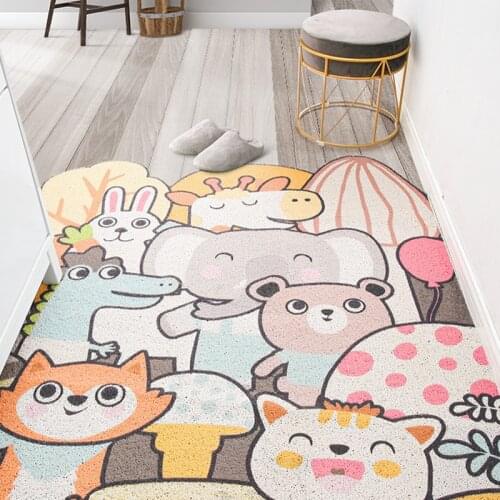 Custom Cartoon PVC Rubber Dust-proof Doormat Indoor Outdoor Area Rugs Waterproof Easy Clean Low-Profile Shoes Scraper Rug Mats