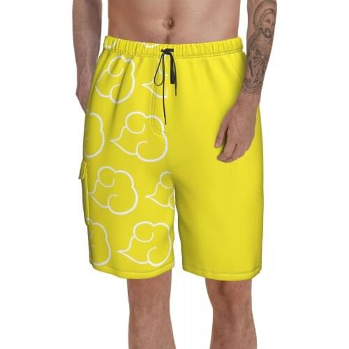 Causal Breathable Quick Dry Sarcastic Anime Cartoon Casual Akatsuki Symbol 2 Male Shorts