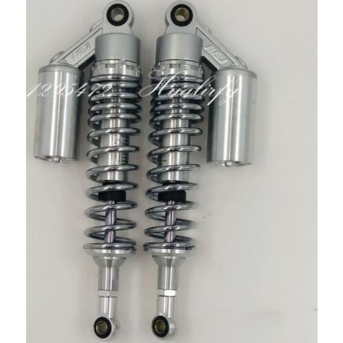 Chrom 340mm 7mm spring rear air shock absorbers FOR cb400 99-11 vtec 92-98 sf xjr400 Dirt Bike Gokart Quad MOTORCYCLE silver