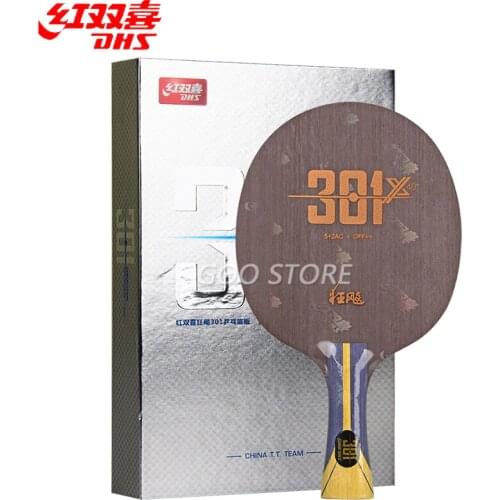 DHS 301 301X table tennis racket for 40+ ball 5 ply wood + 2 ply arylate carbon fiber off+ ping pong blade paddle fast attack