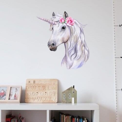 Unicorn Self-Portrait Self-Adhesive Wall Stickers Childrens Bedroom Porch Commercial Wall Landscaping Decorative Wallpaper