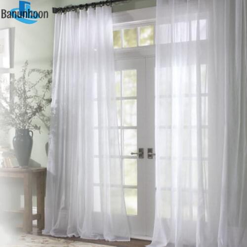 Cortinas Dormitorio Curtains Colorful Solid Sheer For Living Room Tulle Yarn For Home Bedroom Pure Color Voile Valances Curtain