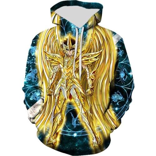 New Cool Saint Seiya Hoodies 3D Printed Men Women Children Fashion Sweatshirts Hooded Boy Girl Kids Pullover Streetwear Tops