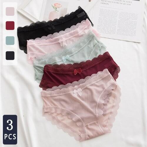 Norns Lace sexy hollow briefs cotton crotch ultra-thin breathable peach hips low waist no trace underwear women