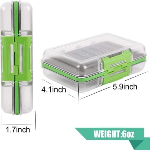Maximumcatch DIN 150*105*45mm Waterproof Plastic Fly Fishing Box Double Side Slit Foam Insert Multi Color Fly Box
