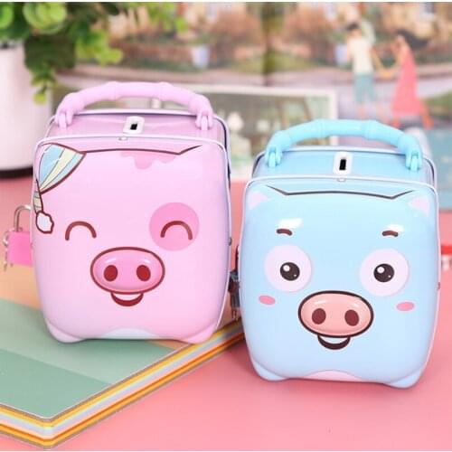 Tinplate Iron Money Bank Toy Kid’s Coin Bank Creative Money Saving Safe Box Lightweight Banking Toys Preschool Supplies