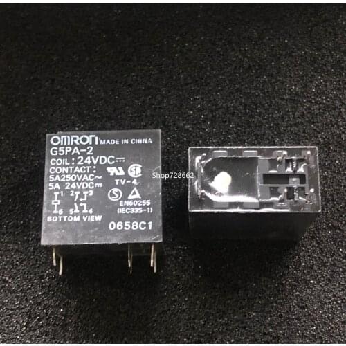 10pcs/lot G5PA-2= G5PA-28 G5PA-2-12VDC G5PA-2-24V G5PA-2-24 24V 5A 12VDC