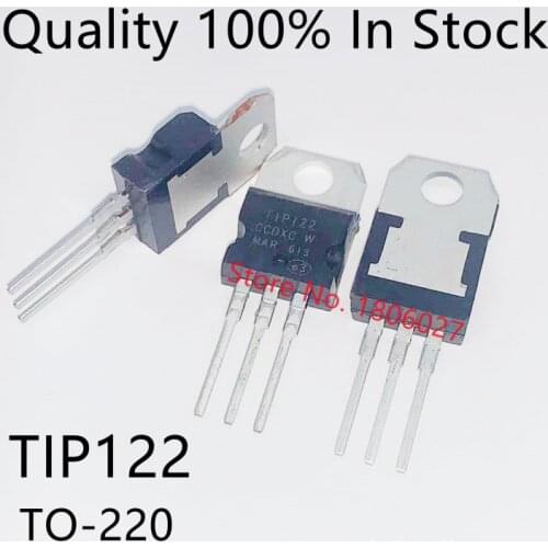 10pcs/lot TIP122 5A 100V Transistor Darlington / NPN Type TO-220