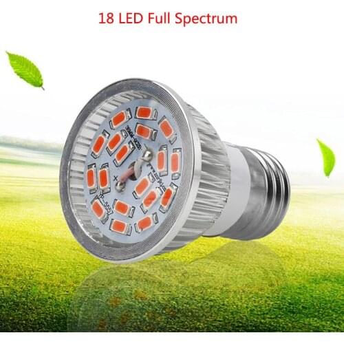 18 LED Plant Grow Light Full Spectrum Growth Lamp Bulbs For Hydroponics System Garden Flower Vegetable Growing Lights Greenhouse