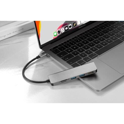 5 IN 1 Hub Type C Adapter with HDMI- compatibl+USB3.0*2+TF+SF+Type 5IN1 for New MacBook Pro Air 13 15 16 2020 A2338 A2179A1932