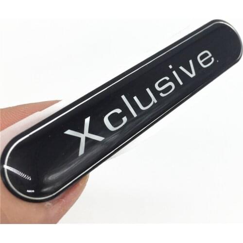 500pcs Gel Waterproof Car Sticker 3D Xclusive Emblem Badge Body Side Mirror Door Decal Universal For Benz Smart Brabus Fortwo