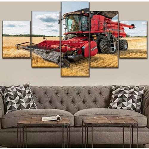5D Diy Diamond Painting Summer Farm Vehicles Tractor Wheat Rhinestones Embroidery Diamond Mosaic Cross Stitch Full SquareZP-1835