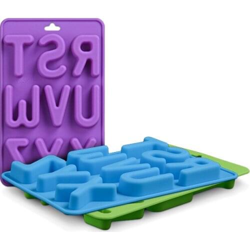 9 Alphabet Letter Soap Ice Cube Chocolate Candy Soap Silicone Mold Cake Decoration Pan H424