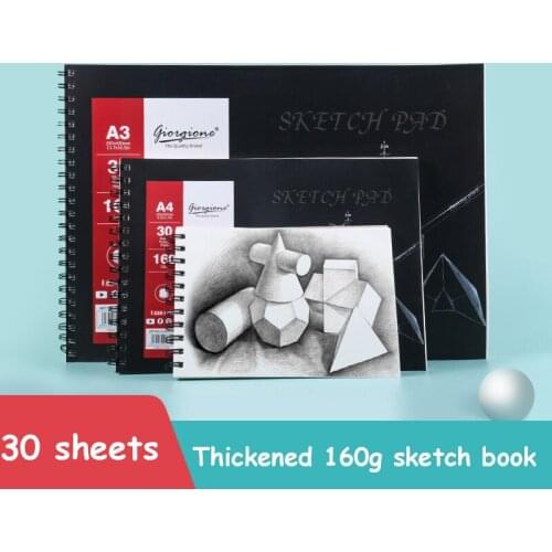 30 Sheets Retro Spiral Coil Sketchbook Kraft Paper Notebook Sketch Painting Diary Sketch Student Note Pad Book Memo Sketch Pad