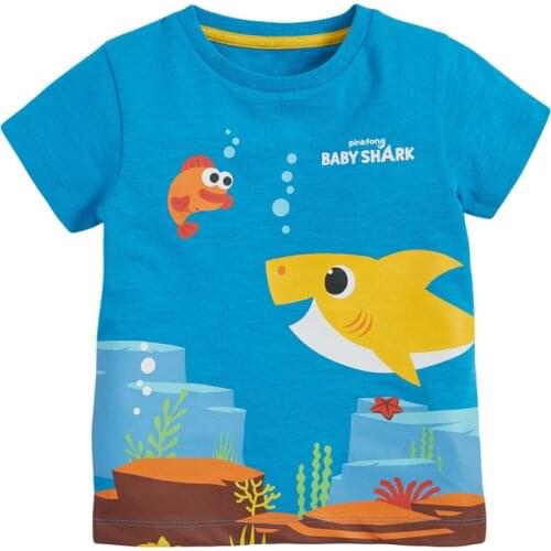 Bambino 2021 New Tees of Children 2-7 Years Pure Cotton T shirt for Kids Boys Blue Tops Clothing Baby Clothes Child Costume