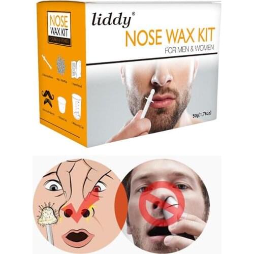 Paperless Hair Removal Wax Bean Nose Hair Removal Scream Set No Strip Depilatory Hard Wax Beads Pellet Wax Bikini Nostril Clean