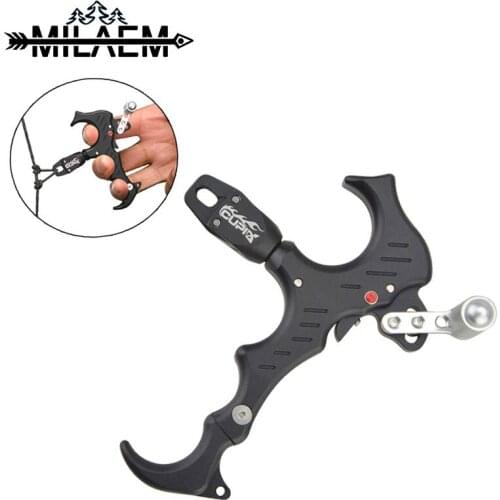 Archery Compound Bow Release Aid 3/4 Fingers Automatic Thumb 360 Degree Swivel Brake Caliper Outdoor Shooting Accessories