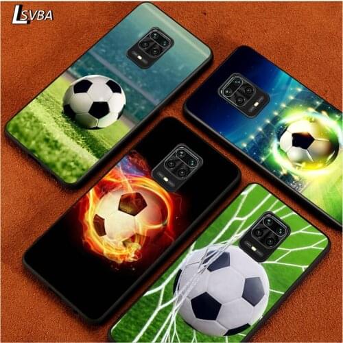 Black Soft Cover Fire Sport Football for Xiaomi Redmi Note 9 9S 8 8T 7 7S 6 5A 5 4X 4 Pro Max Prime Phone Case