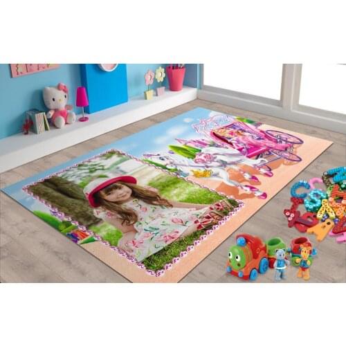 Barbie Patterned Carpet ,Non Slip Floor Carpet,Teens Carpet,Turkish Rug