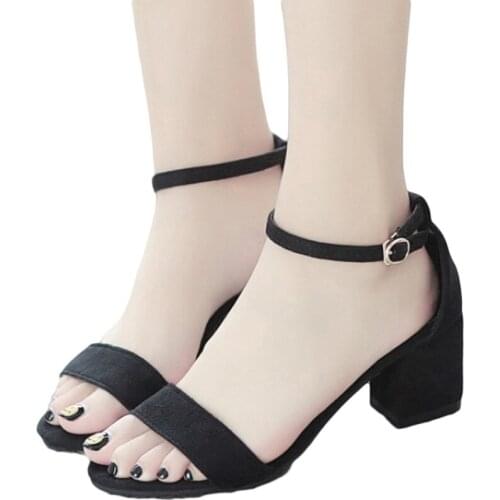 Summer Woman Sandals 2020 Ankle Strap Sandals Woman Low Heel Beach Shoes Platform Peep Toe Women Sandals Party Shoes Footwear