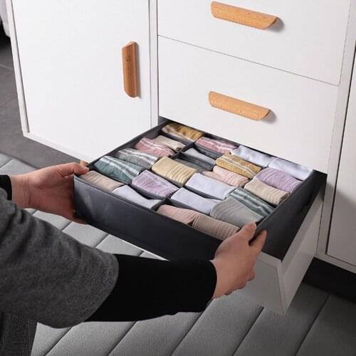 Washable underwear storage box foldable 24 grids bras socks drawer organizer Multi-function home storage organizer