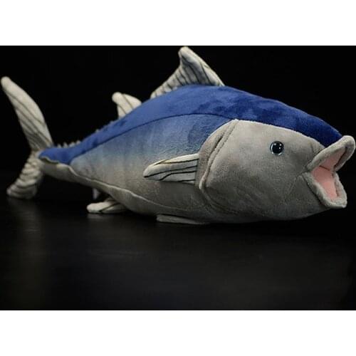 40CM Long Soft Atlantic Bluefin Tuna Stuffed Animals Toy Realistic Sea Life Tuna Fish Plush Toys for Kids Girls Boys
