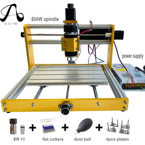 CNC 3018 Pro Plus 500W Spindle Engraver Kit Apply Nema17/23 Stepper Motor Wood Router,Milling Engraving Laser Machine For Metal