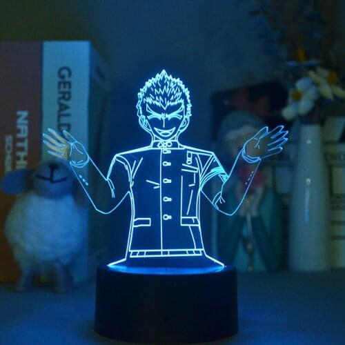 3D Illusion Night Light LED Atmosphere Nightlight Danganronpa Mondo Owada Lamp Table Kids Anime Fans Gift Home Party Decoration