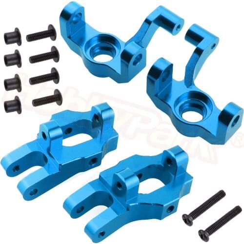 Metal Aluminum Steering Hub Carrier Knuckle & Base C Replace 0006 0005 for WLtoys 1/12 RC Car Crawler 12428 12423 Upgrade Parts