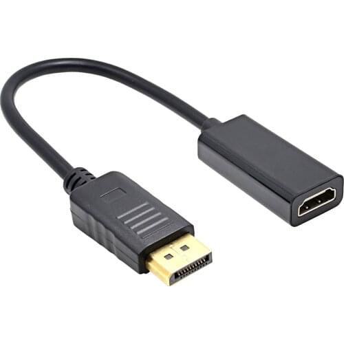 DP to HDMI Adapter Display Port Male to Female HDMI Cable Converter Adaptor for Projector Display Laptop TV 1080P