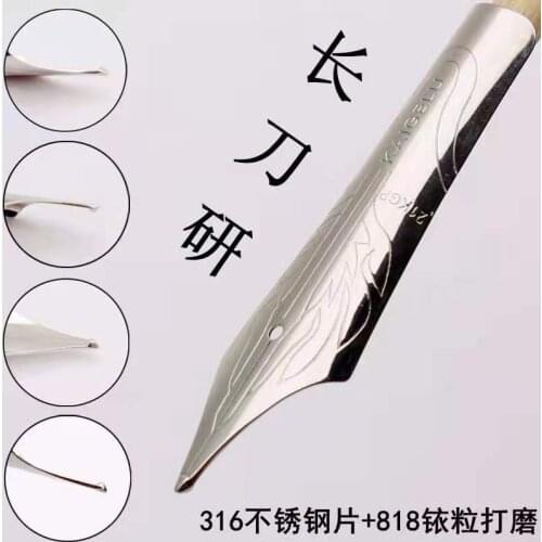 2pcs Original Kaigelu Nibs Silver Handmade Grinding Tip For Jinhao 100 450 Wing Sung 699 Moonman T1 C1 Fountain Pen Ink Pen