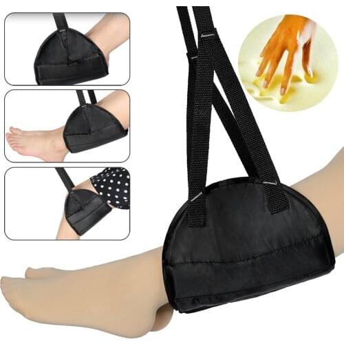 Portable Foot Rest Hammock Stretcher Relieves Cotton Memory Foam Pillow Family Office Footrest Hammock Travel Airplane Pillow