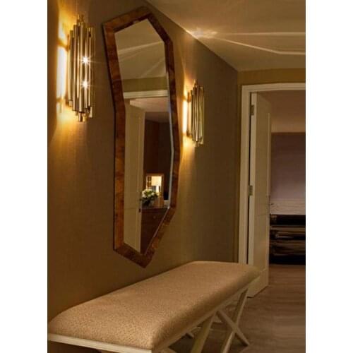 Post Modern LED pipe Light Art Deco Wall Lamp Modern Living Room Villa Exhibition Project Designer Showroom Aluminum wall sconce