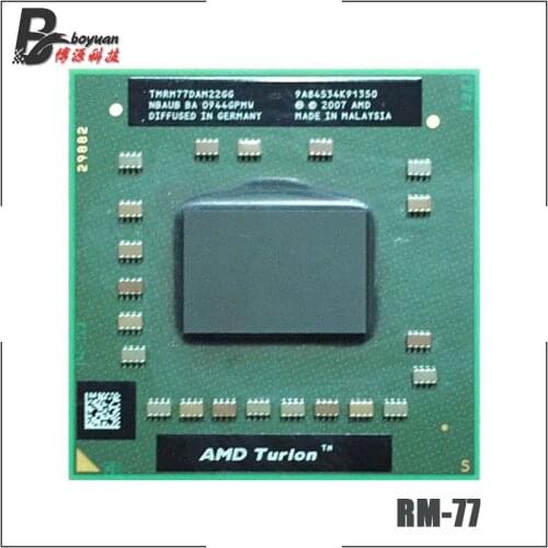 AMD Turion 64 X2 Mobile technology RM-77 RM 77 RM77 2.3 GHz Dual-Core Dual-Thread CPU Processor TMRM77DAM22GG Socket S1