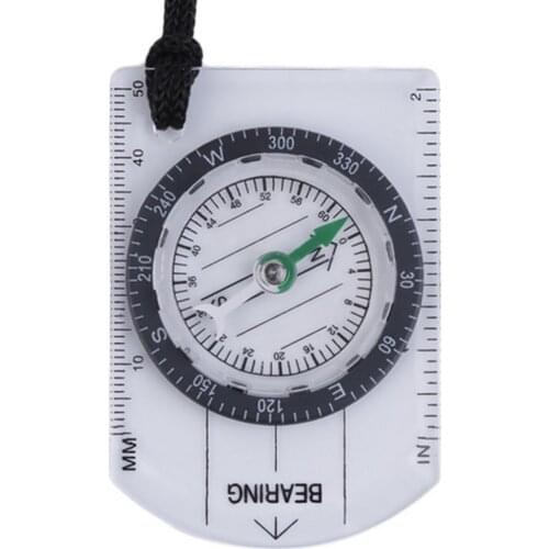 Professional Mini Compass Map Scale Ruler Multifunctional Equipment Outdoor Hiking Camping Survival Bussola Brujula