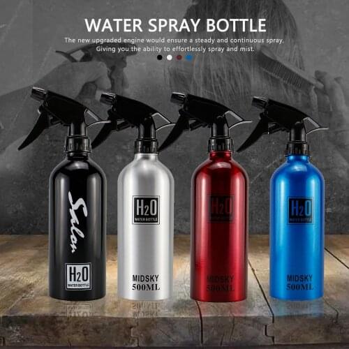 500ML Hairdressing Fine Mist Spray Bottle Salon Barber Tools Water Sprayer Barber Professional Aluminum Watering Can