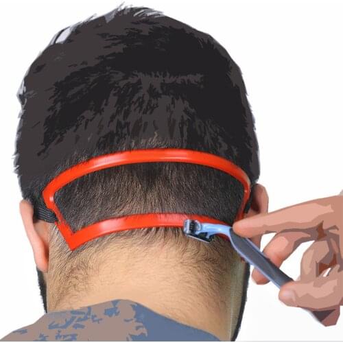 Neckline Guide Shaving Template Disposable Manual Razor for Haircut Modeling Ruler