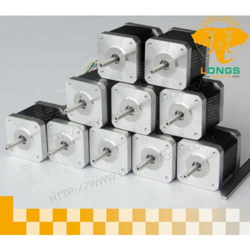 EU US free Ship 10pcs Nema 17 stepper motor 2.5A 68 oz.in 48MM 17HS8403N CNC for 3D printer -- longs motor