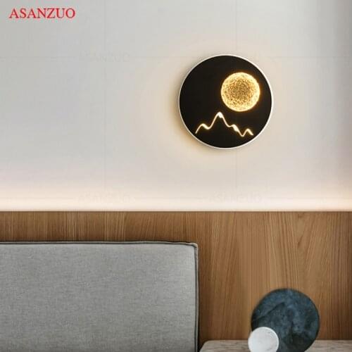 Modern LED Wall Lamp Black White Bedroom Bedside wall lights Aisle Corridor Foyer Stairs Sconce Light Indoor Decoration