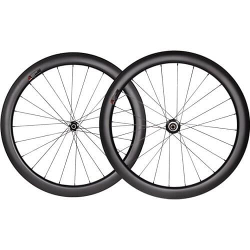 Promotion Sales 25mm Wide 50mm Deep Full Carbon Road Bike Wheels Disc Brake Tubeless Wheelset With Powerway CX32 Hub
