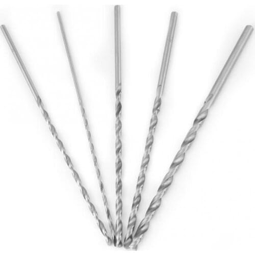 2-5mm 5pcs/set HSS Drill Bit Straight Shank Twist Drill Bit Extra Long High-speed Steel Twist Drill Bit Tool for Wood Tools