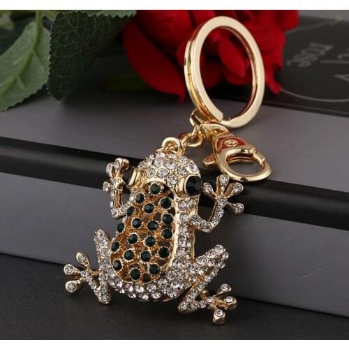 2020 Tinykenro new hot style cute fashion rhinestone frog hollow bag wallet keychain