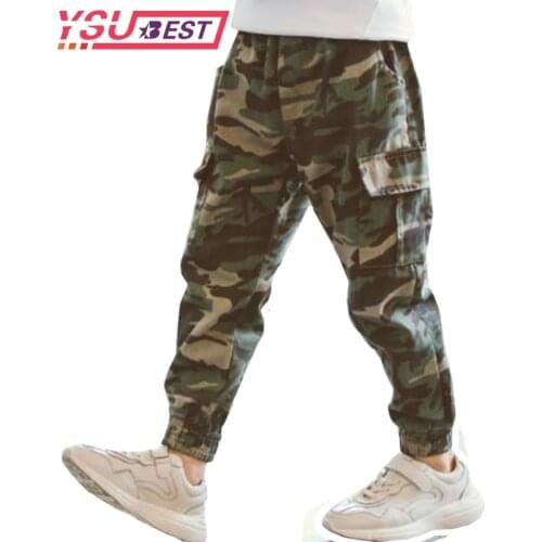 2020 Spring Autumn Boys Pants Kids Clothing Boys Camouflage Pants Cotton Kids Full Length Pants Children Trousers Military Pants