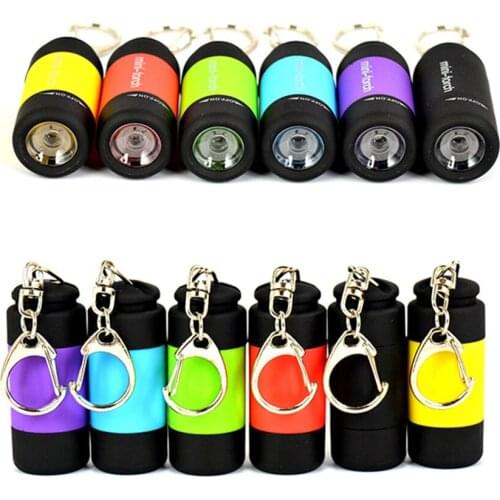 Waterproof Keyring LED Keychain USB Rechargeable Torch Mini Lamp Flashlight