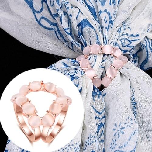 WK001 Fashion Hijab Shawl Silk Scarf Buckle Imitation Opal Scarves Holder Clips Women Fashion Jewelry Brooches OL Style NEW