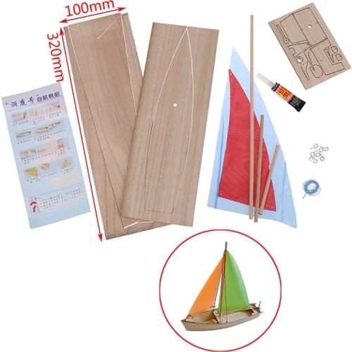 1Pc New Arrival Dongting Self-propelled Sailing Wooden Ship Model DIY Sailing Assembly Model