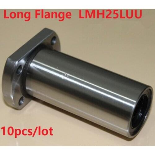 10pcs/lot LMH25LUU 25mm 25*40*112mm long Oval Flange linear motion ball bearings bushings CNC router parts 25x40x112mm
