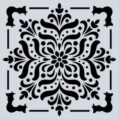 15*15 DIY Craft Layering Mandala Stencils For Wall Painting Scrapbooking Album Decorative Paper Cards spray painting tools