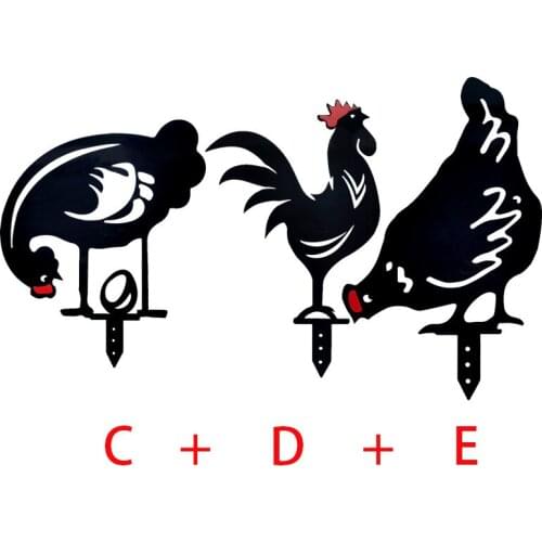 3Pcs Chicken Yard Art Garden Statues Backyard Lawn Stakes Plastic Duck Garden Hen Yard Decor Garden Decoration Garden ornaments