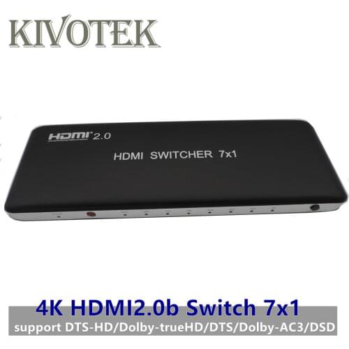 4K 3D 7x1 HDMI Switch Switcher Adapter,7 to 1 Hdmi2.0b switch RC Controller hdmi Female Connector For HD Player,PS3 STB PC DVD